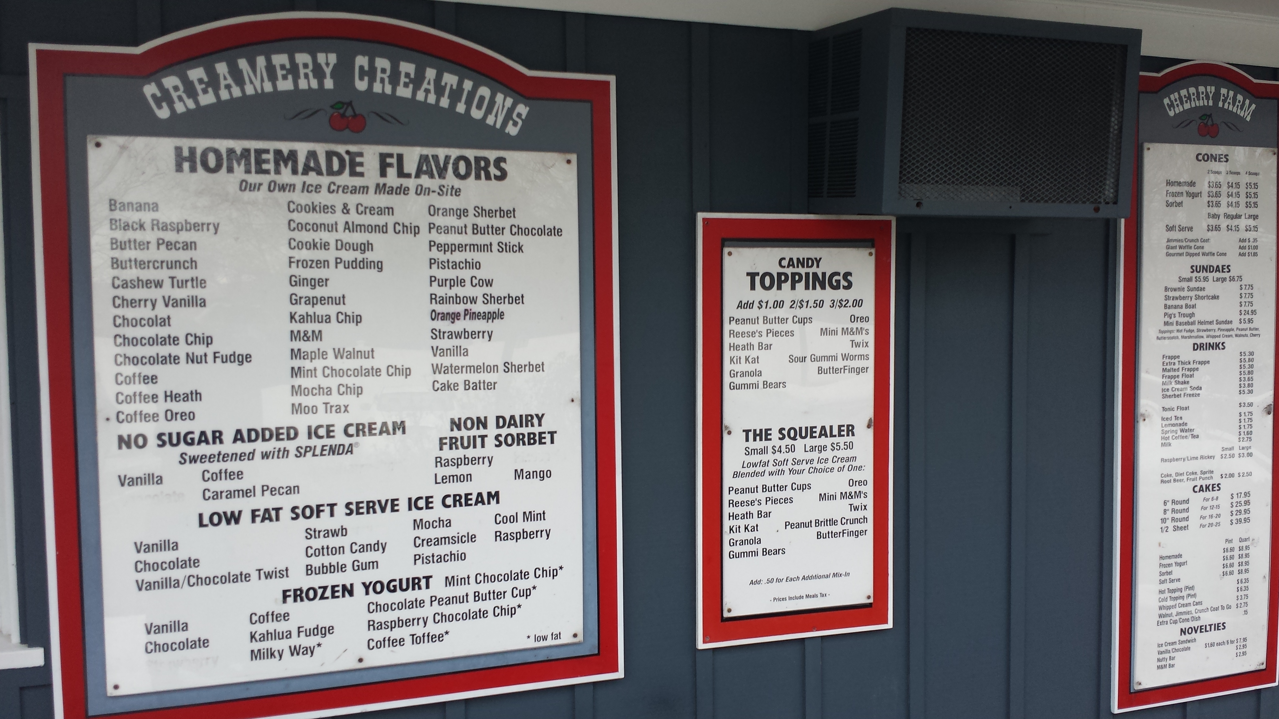 Cherry Farm Creamery - Changeable Menu Boards